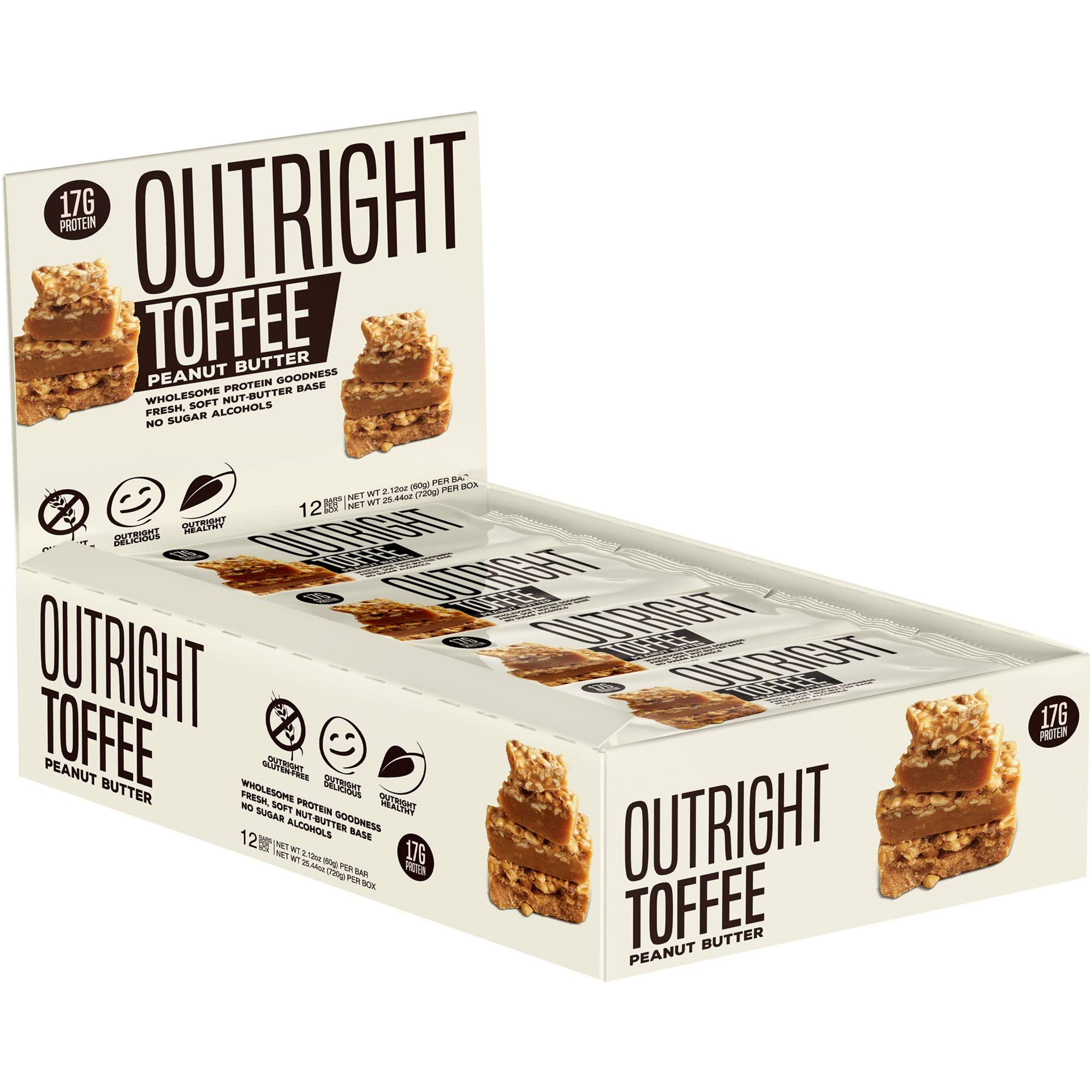 MTS Nutrition Toffee Peanut Butter Outright Protein Bar - 12 Ct