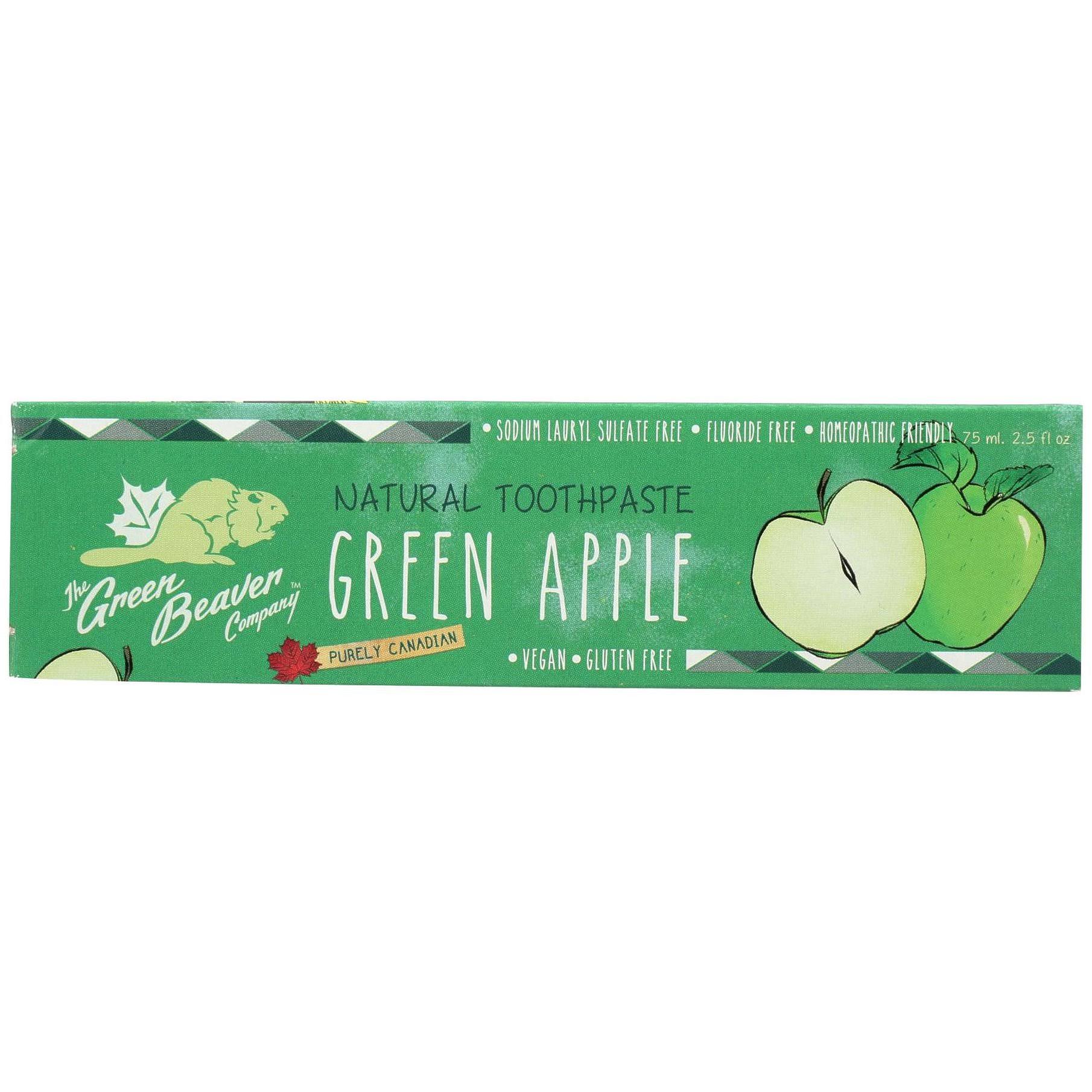 Green Beavernatural Toothpaste - Green Apple, 75ml