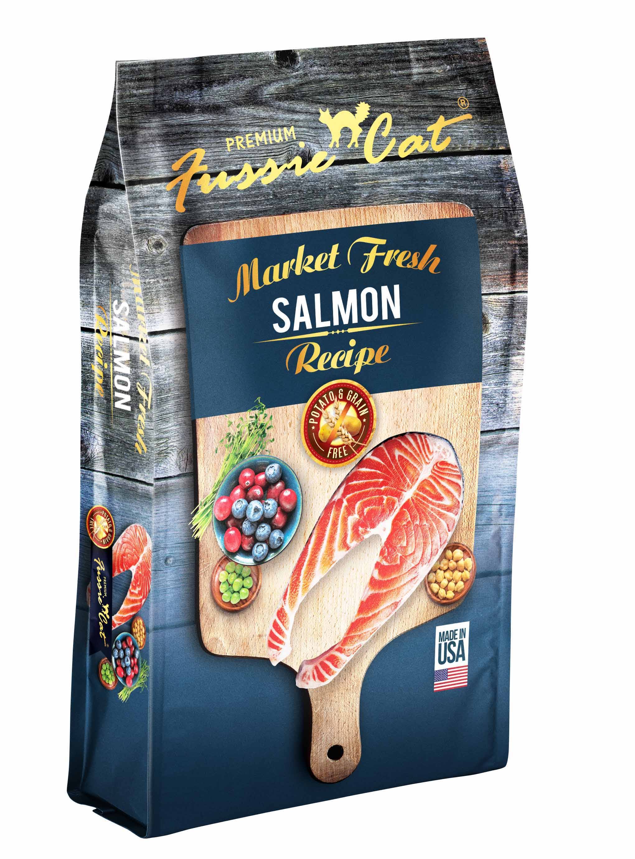 Fussie Cat Market Fresh Salmon Recipe Grain-Free Dry Cat Food