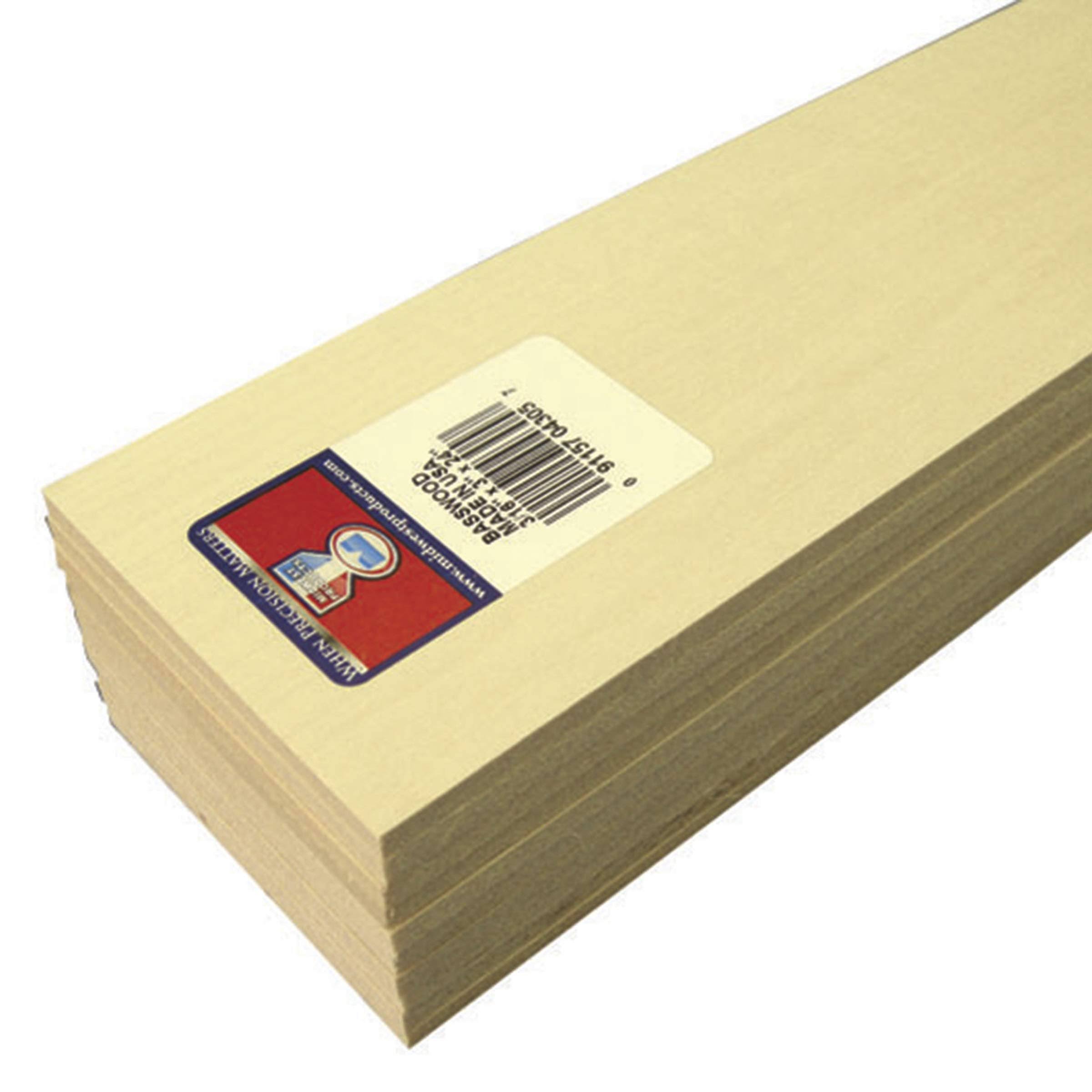 Midwest Basswood Sheets 3/16 x 3 x 24"