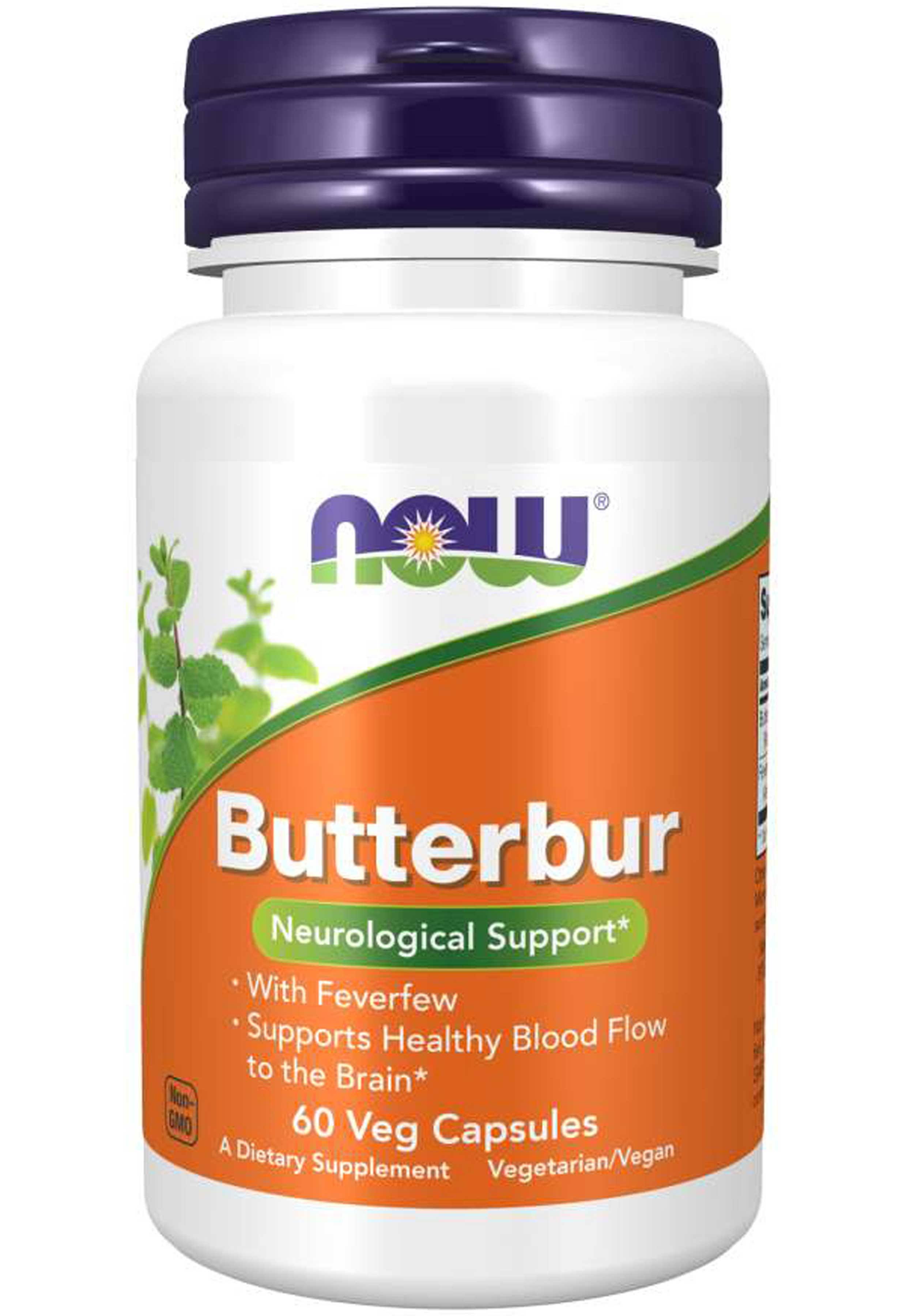 Now Foods Butterbur & Feverfew Dietary Supplement - 60 Capsules