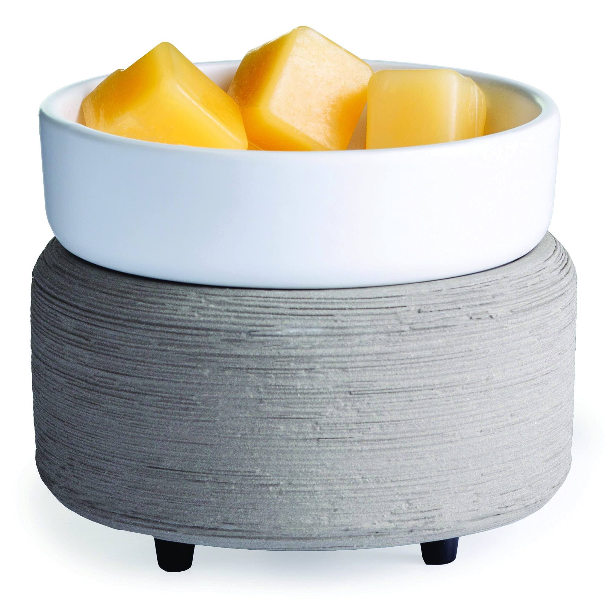 Candle Warmers Gray Texture 2-in-1 Candle & Wax Melt Warmer One Size
