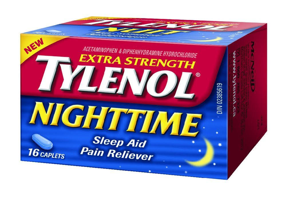 Tylenol Extra Strength Nighttime Sleep Aid Pain Reliever Caplets - 16ct