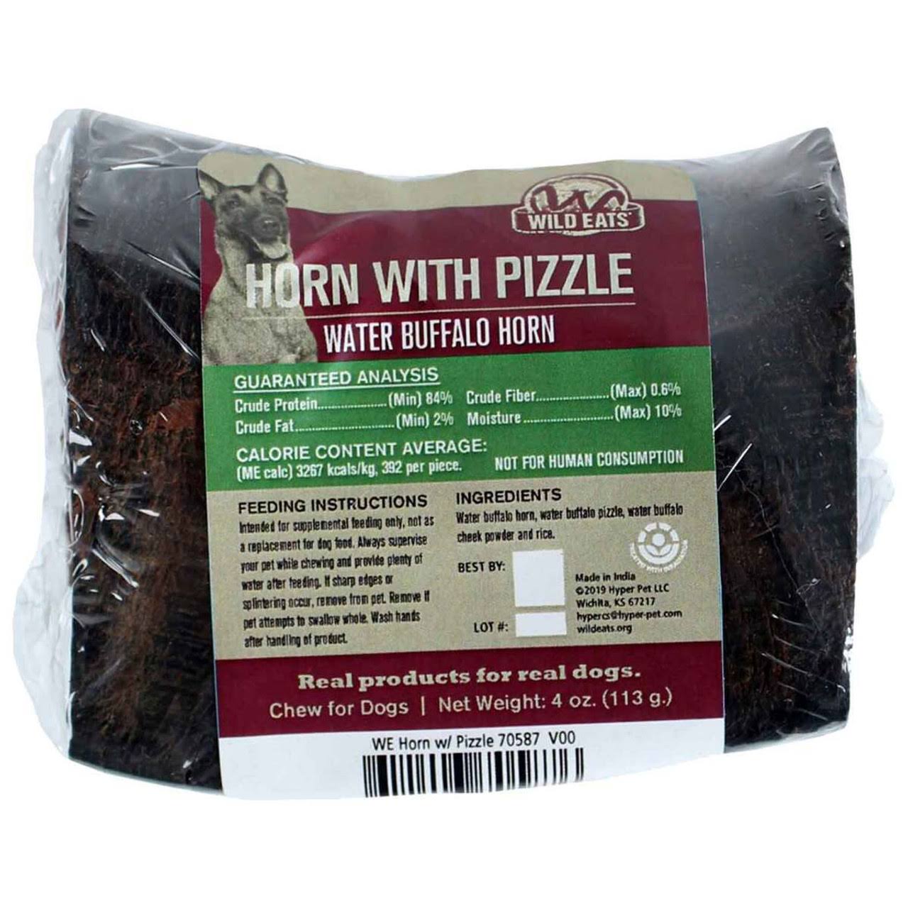 Wild Eats Water Buffalo Horn with Pizzle Dog Treat