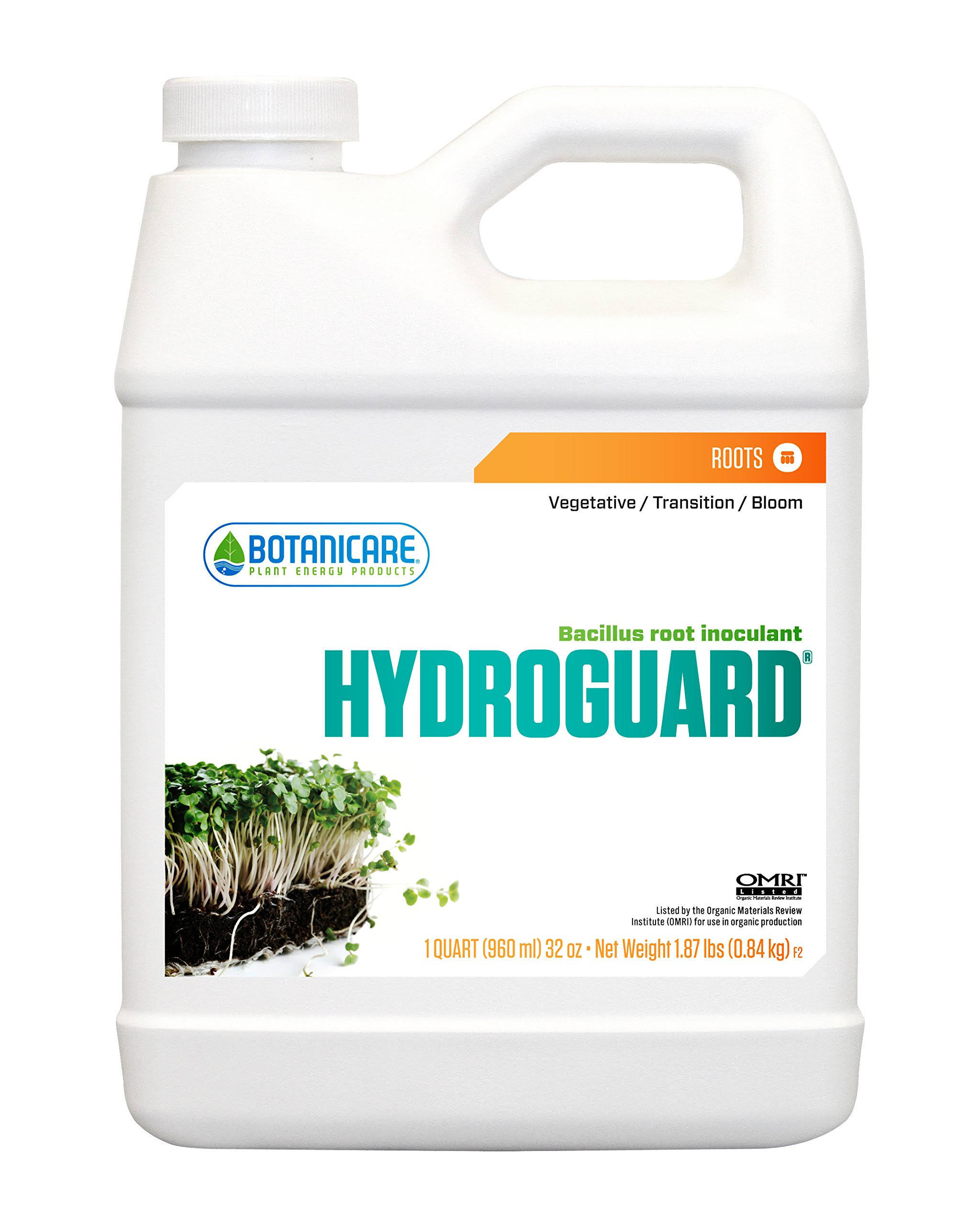 Botanicare Hydroguard Bacillus Root Inoculant Fretilizer - 1 Quart