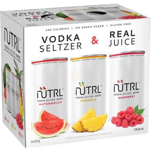 Nutrl Vodka Seltzer, Real Juice, Variety Pack - 8 pack, 12 fl oz cans