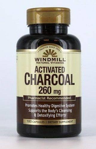 Windmill Activated Charcoal 260mg Capsules, 100ct
