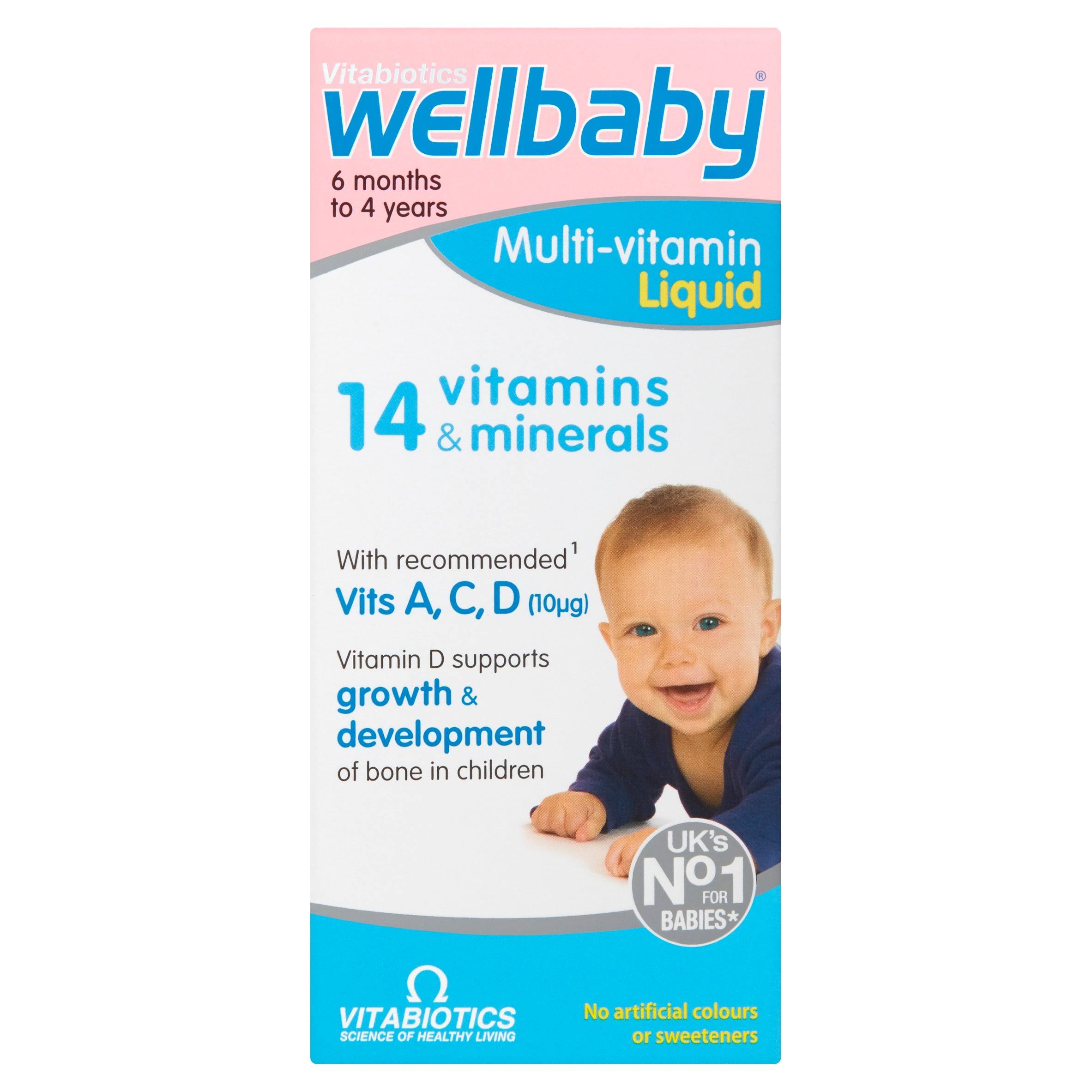 Vitabiotics Wellbaby Multi-Vitamin Liquid - 6 Months To 4 Years, 150ml