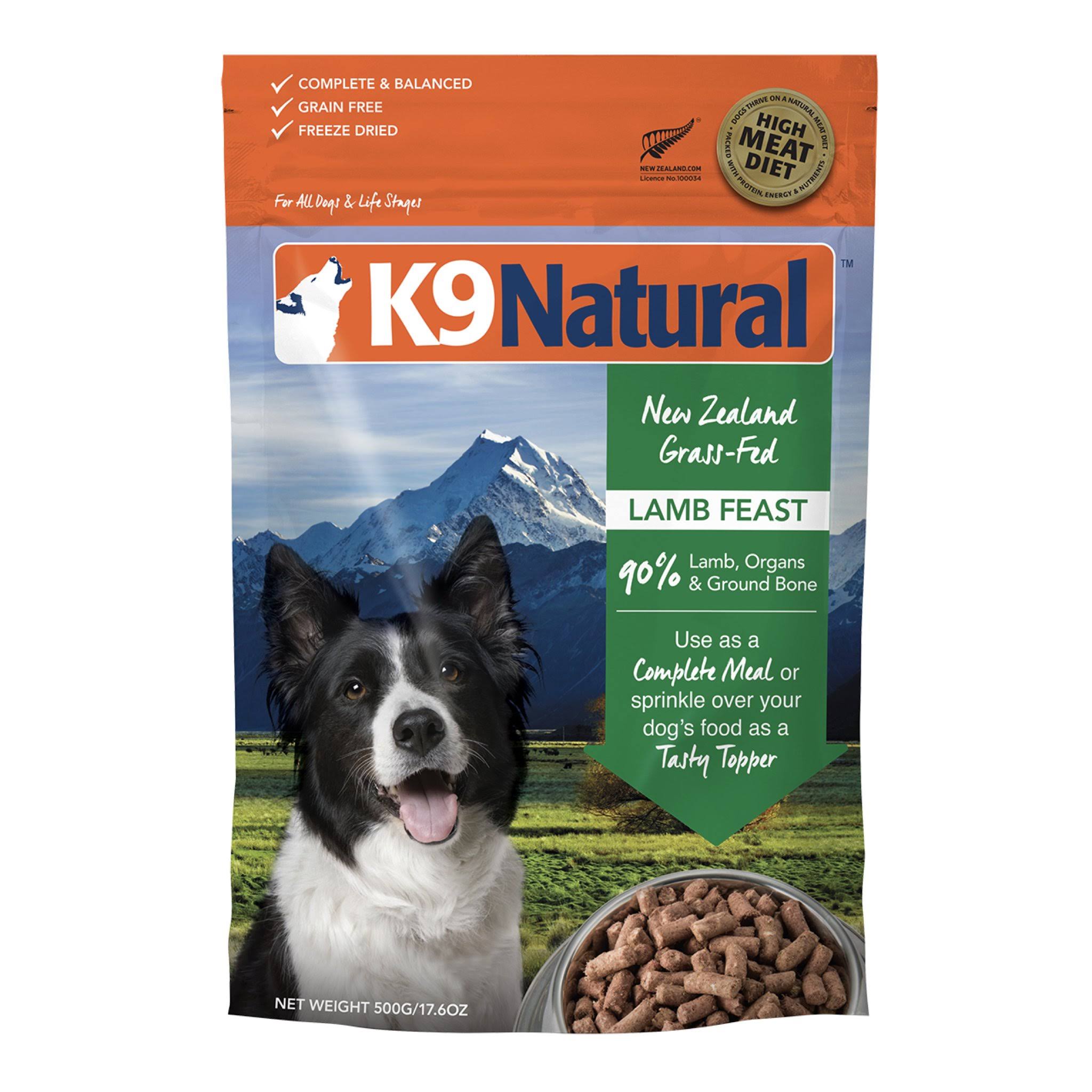 K9 Natural Freeze-Dried Dog Food - Lamb, 1.1lbs