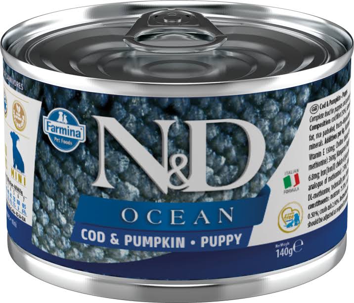 Farmina N and D Ocean Canned Puppy Food - Cod and Pumpkin