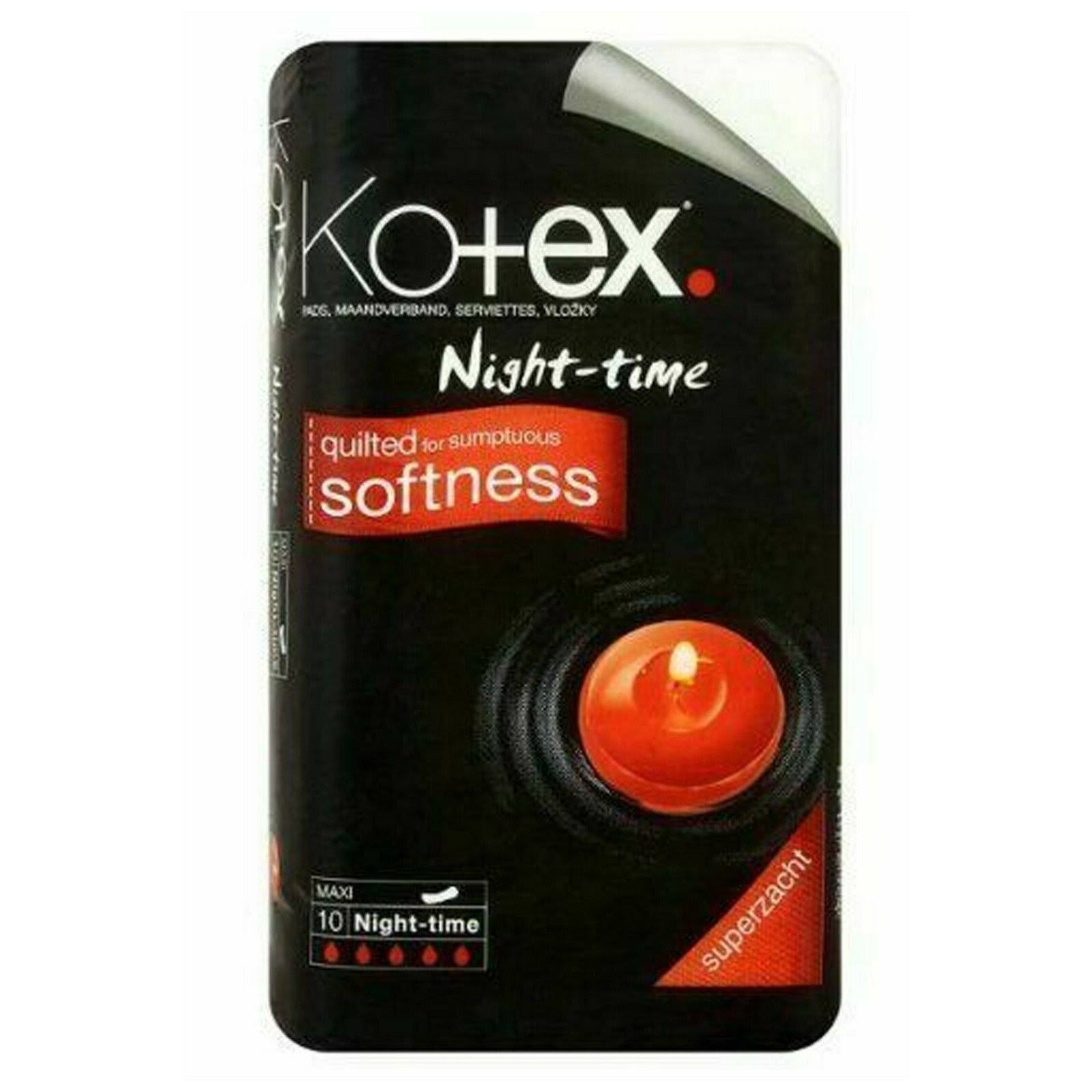 Kotex. Night Time Pads - 10ct