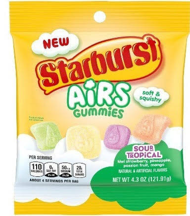 Starburst Airs Gummies Sour Tropical 121.91g