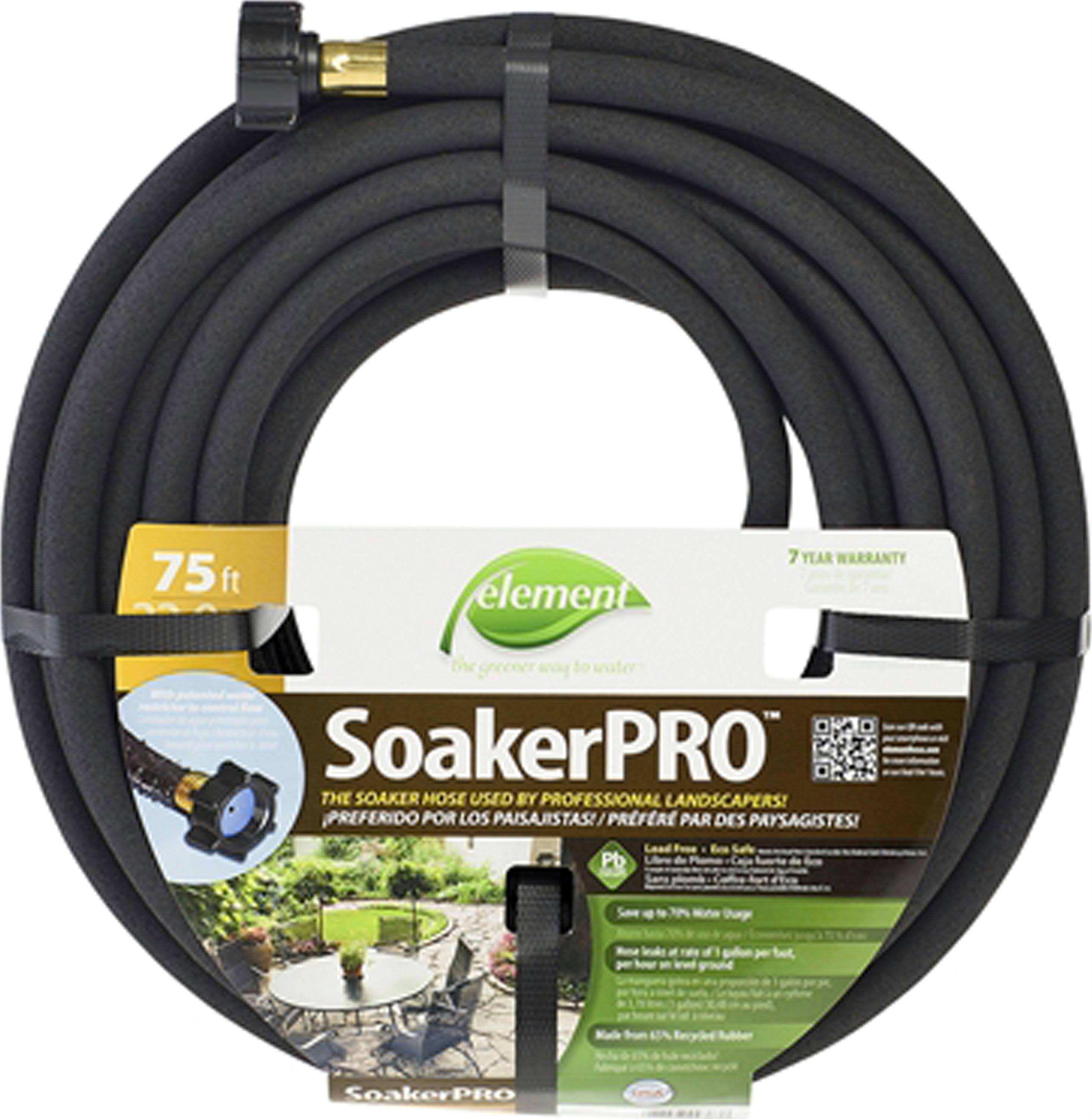 Swan Products Element ESLP38075 SoakerPro Landscaping Soaker Hose - 3/8" Dia, 75', Black