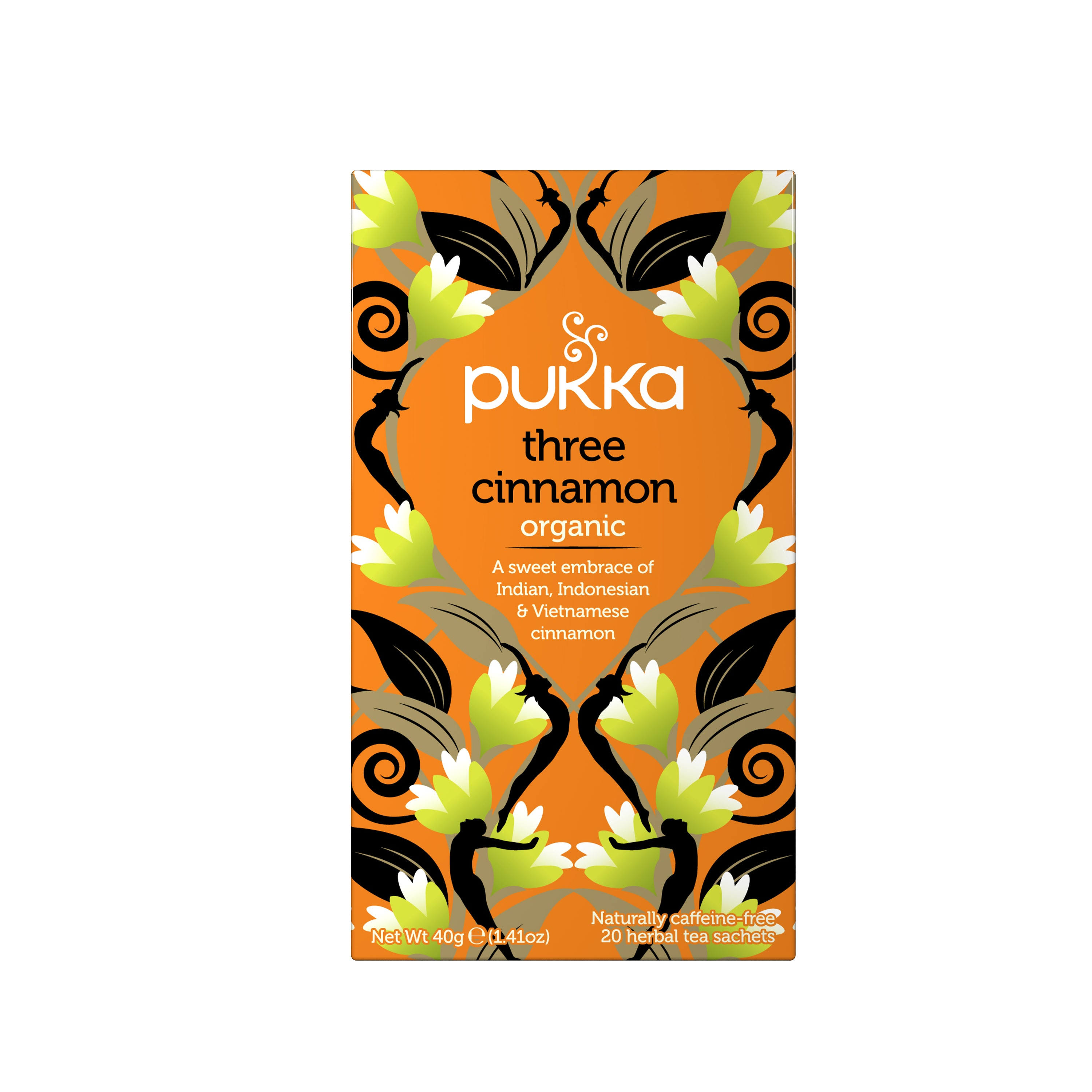 Pukka Organic Tea - Three Cinnamon, 20 Tea Bags, 40g