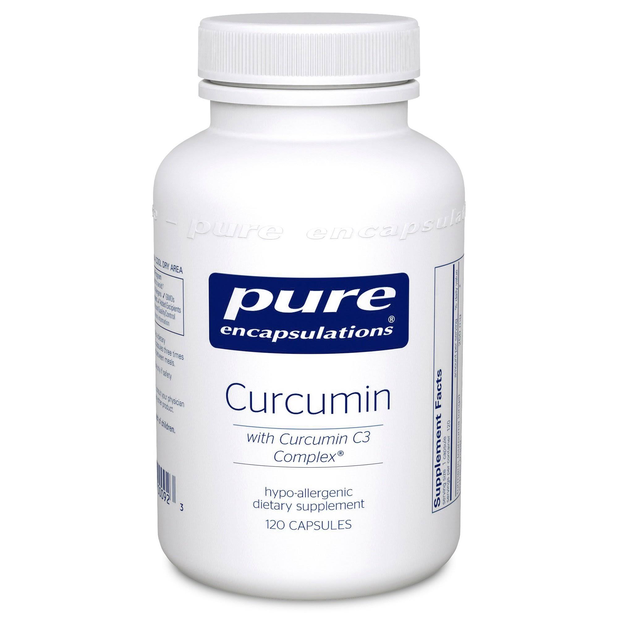 Pure Encapsulations Curcumin 500 Dieatary Supplement - with Bioperine, 60 Capsules