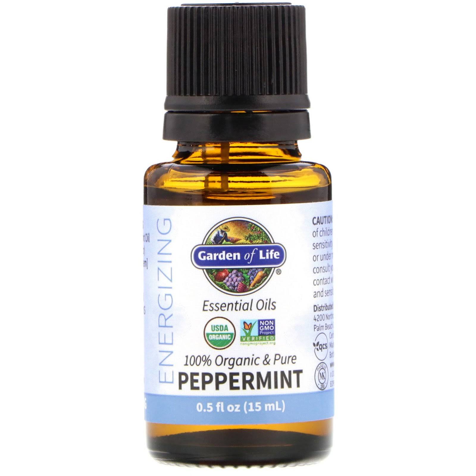 Garden of Life Organic Peppermint Essential Oil, 0.5 Fluid Ounce