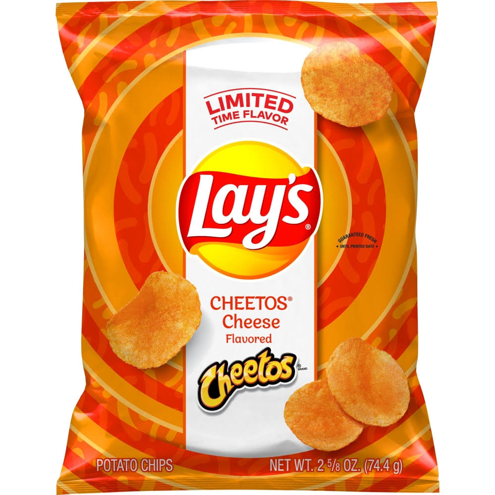 Lay's Cheetos Potato Chips, Cheese Flavored - 2.625 oz