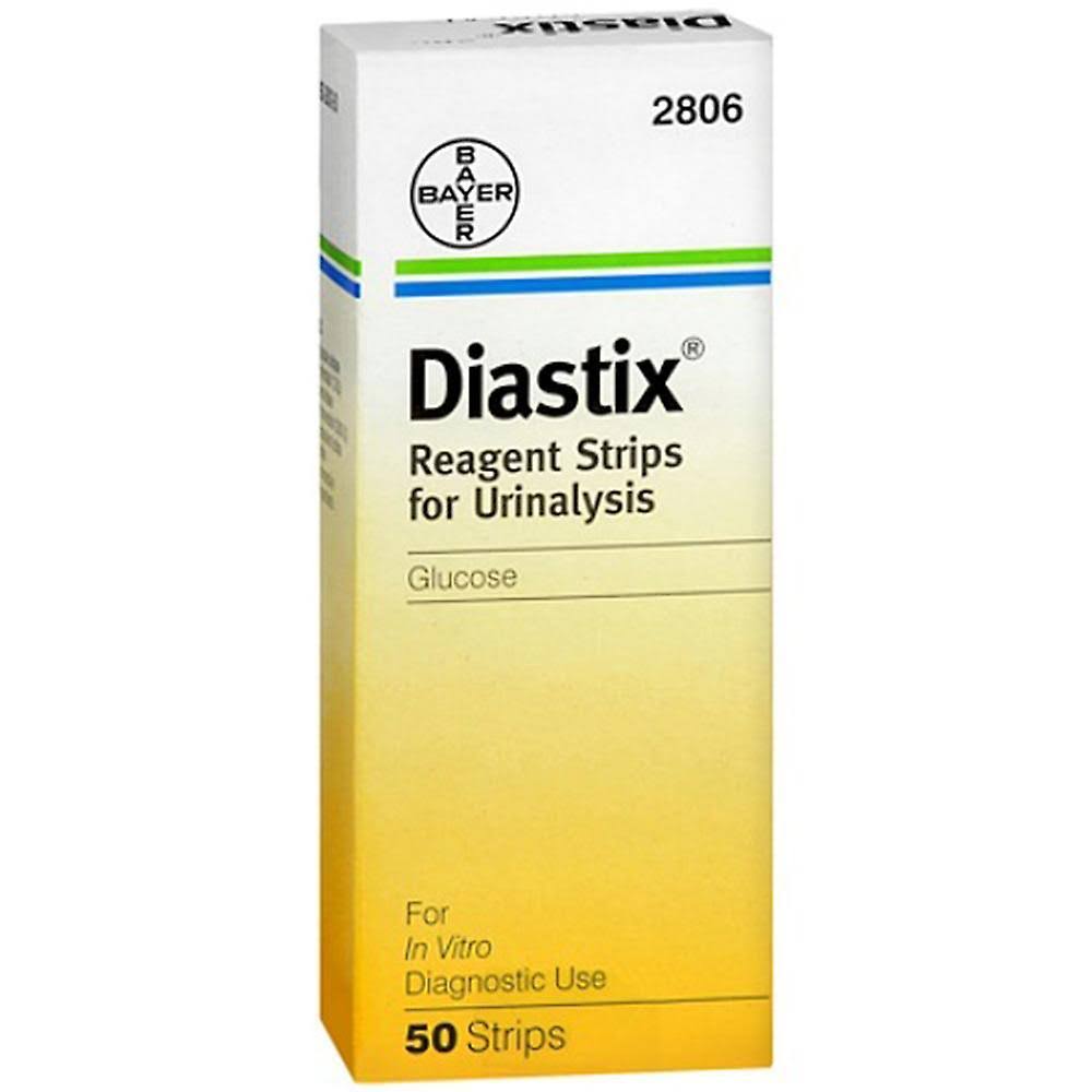 Diastix Reagent Strips for Urinalysis to Test Urine Glucose - 50 Strips