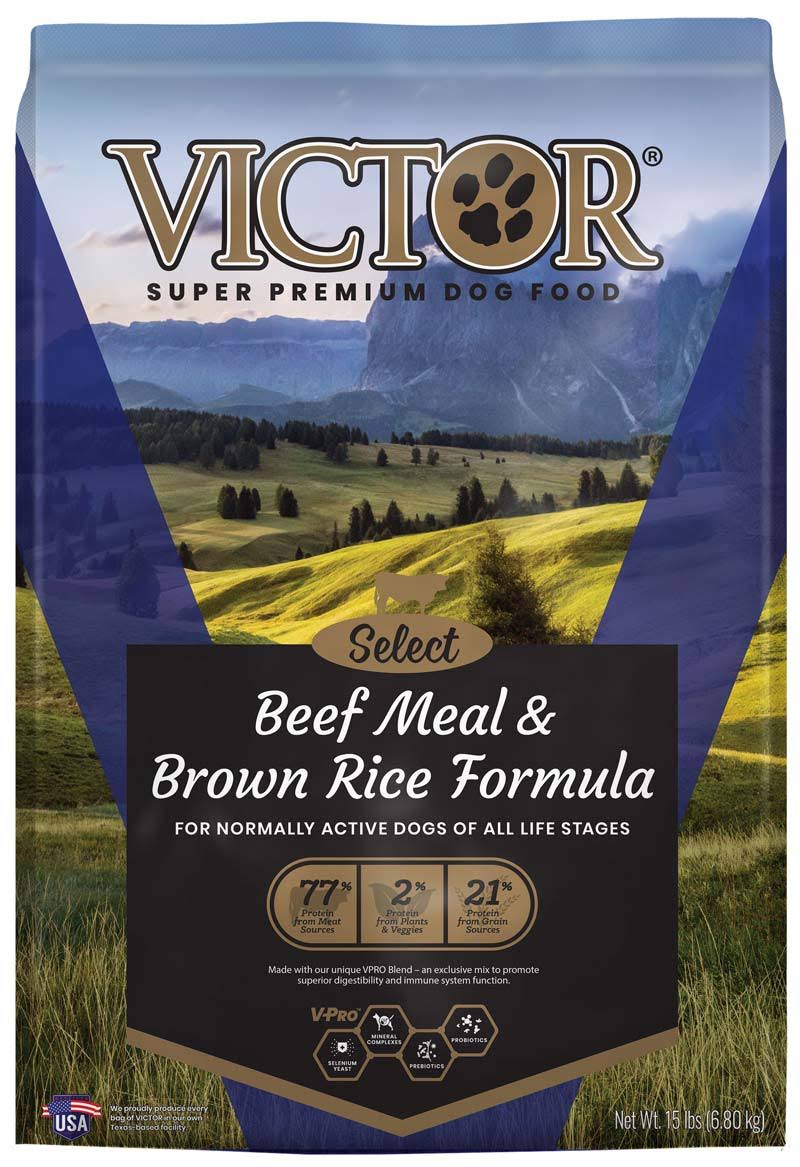 VICTOR Super Premium Dog Food Select - Beef Meal & Brown Rice Formula Gluten Free Beef Meal Dry Dog Food for Normally Active Dogs and All Life Stage