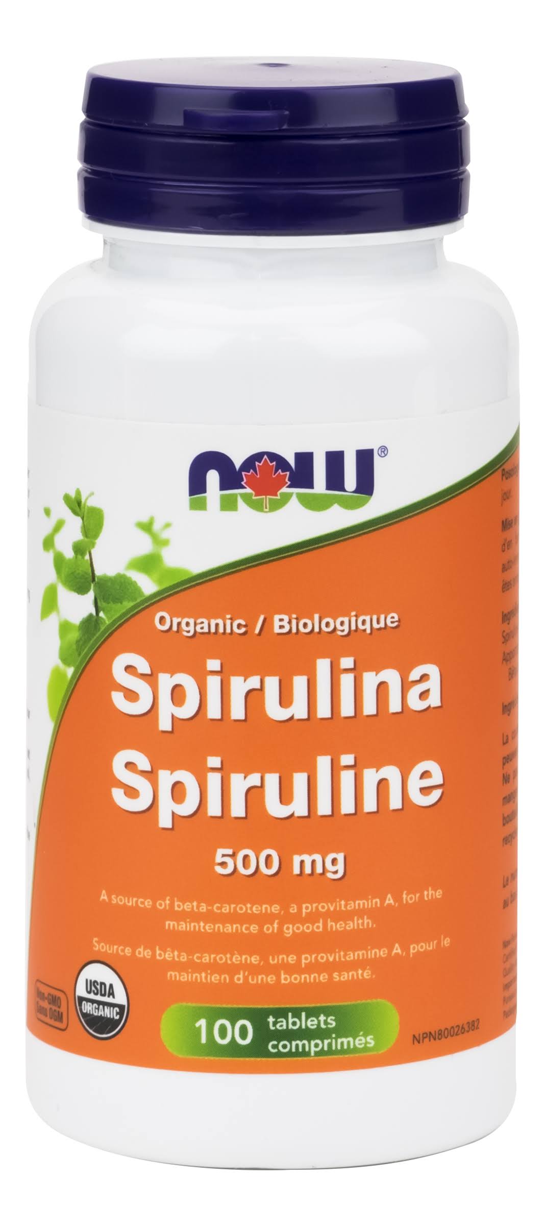 Now Spirulina 500mg 100 Tablets