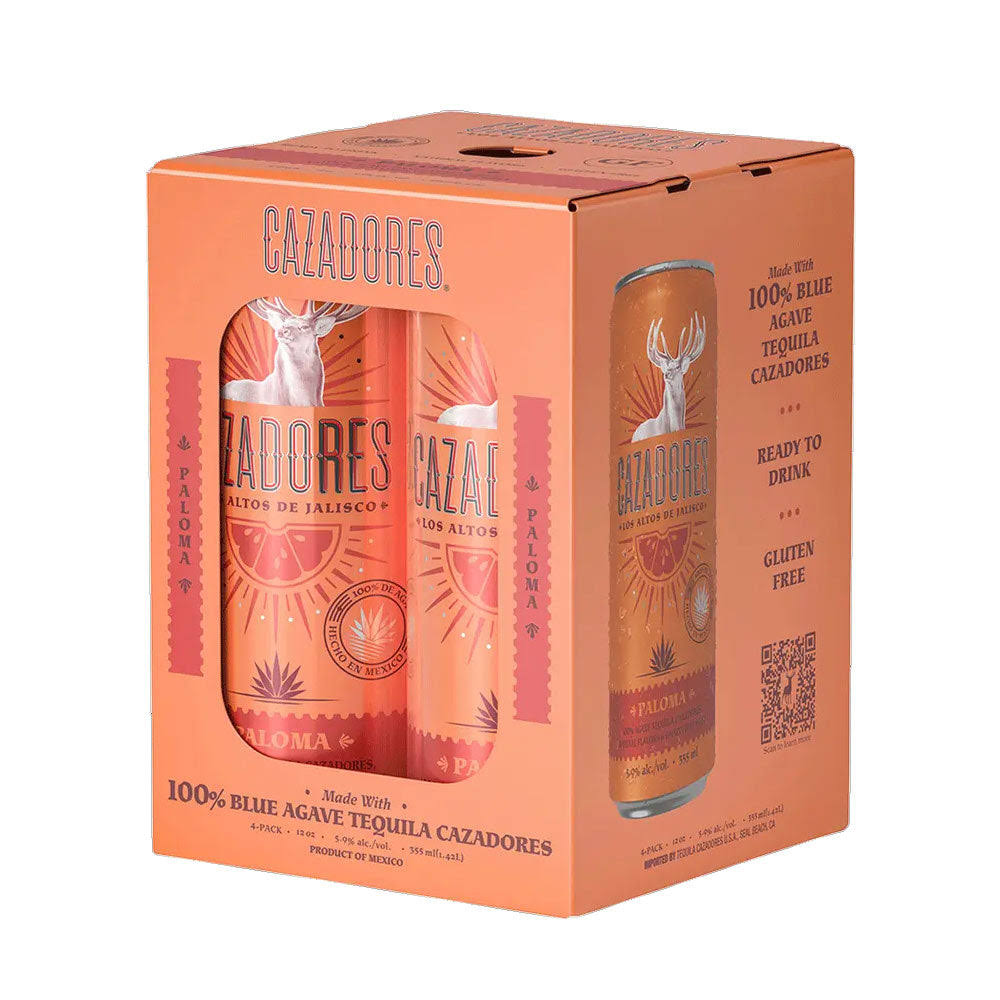 Cazadores Tequila Paloma Cocktail Ready-to-Drink 4-Pack 12oz Cans