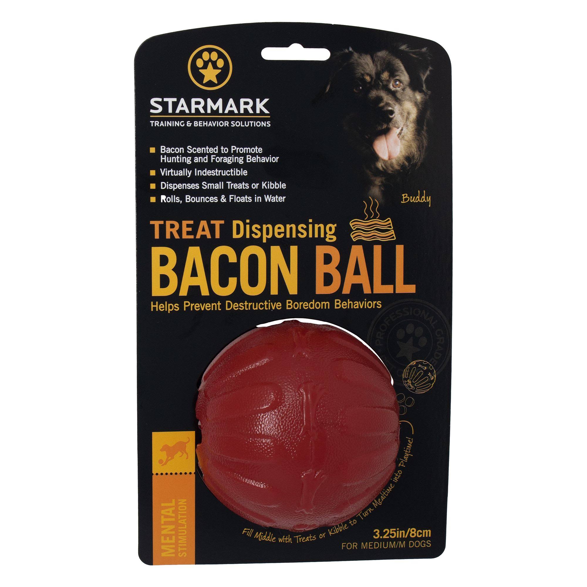 Starmark Treat Dispensing Bacon Scented Ball Dog Toy Size: Medium