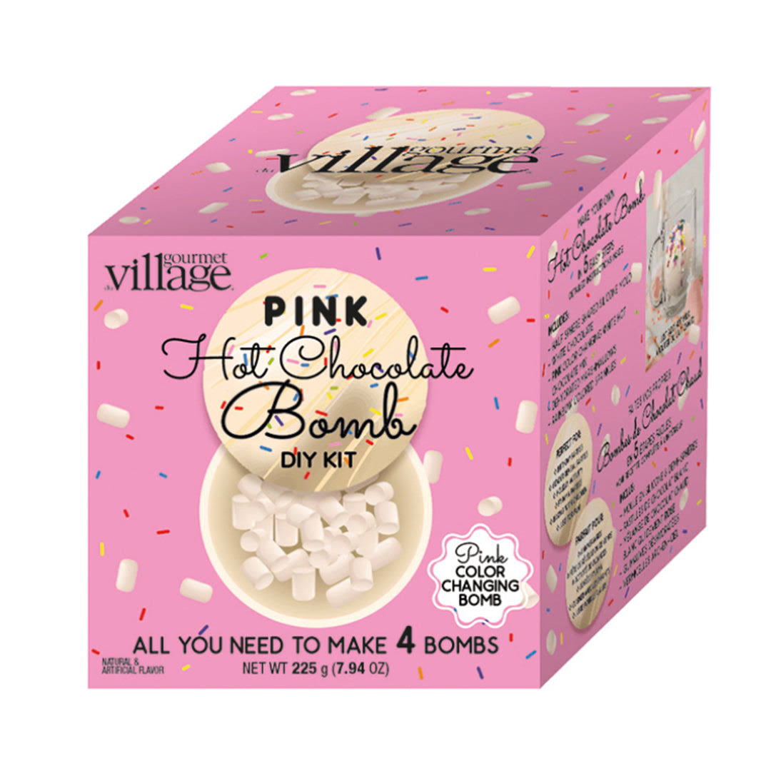 Gourmet du Village Pink Color-Changing Hot Chocolate Bomb Kit One Size