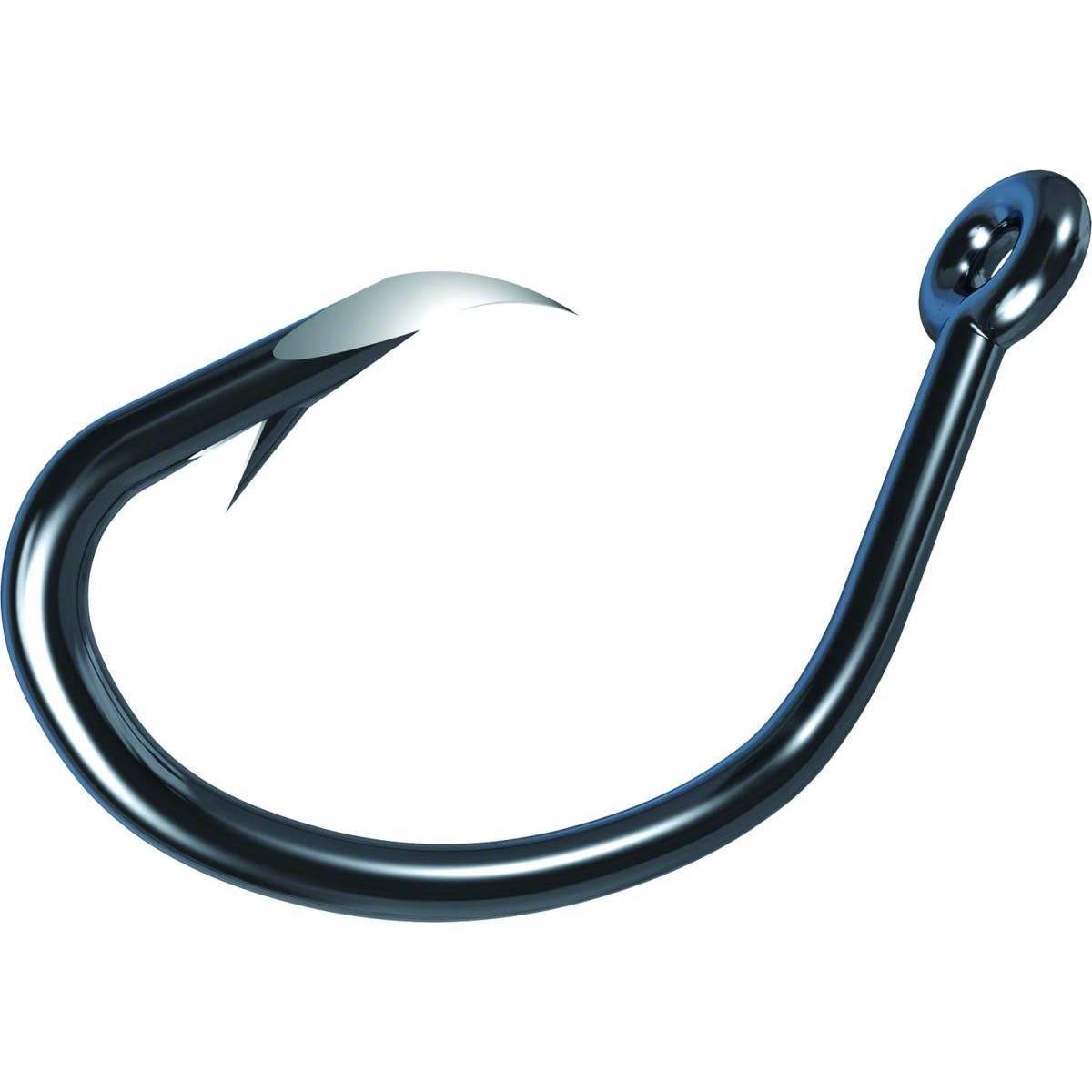 Eagle Claw Tk619-4/0 Trokar Circle Offset Hook - Black Chrome, Size 4/0