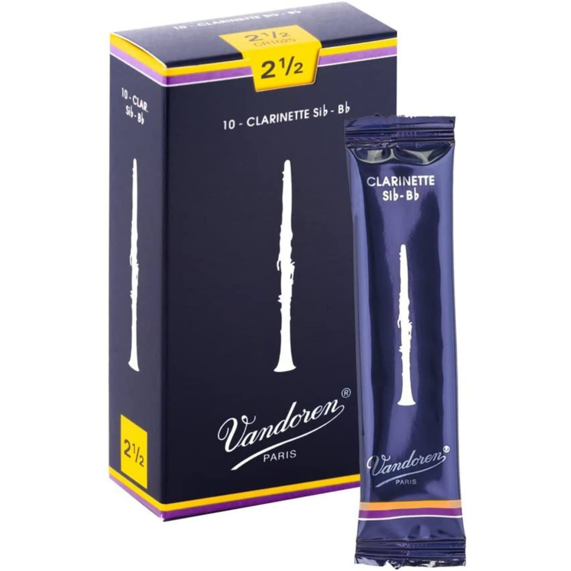 Vandoren CR1025 Bb Clarinet Traditional Reeds - 2.5 Strength, x10