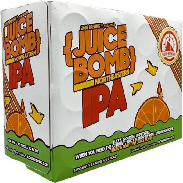 Sloop Brewing - Juice Bomb IPA (12 Pack 12oz cans)