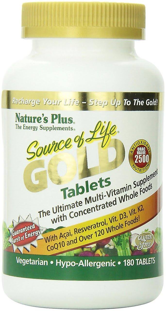 Nature's Plus Source of Life Gold Multi-vitamins - 180 Tablets