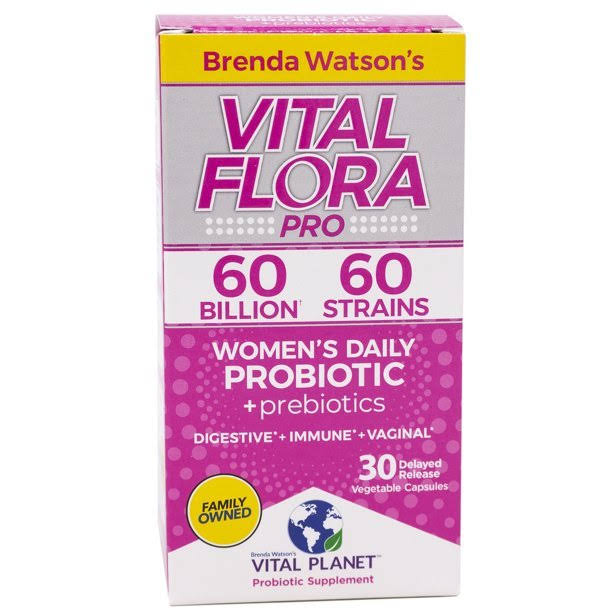 Vital Flora Pro Women's Daily Probiotic + Prebiotics 30 Veg Capsules, Vital Planet