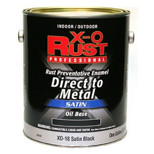 True Value X-O Rust Preventative Enamel Paint - Satin Black, 1gal