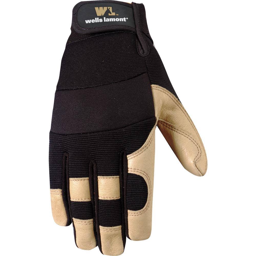Wells Lamont Grain Leather Ultra Comfort Work Gloves - Large