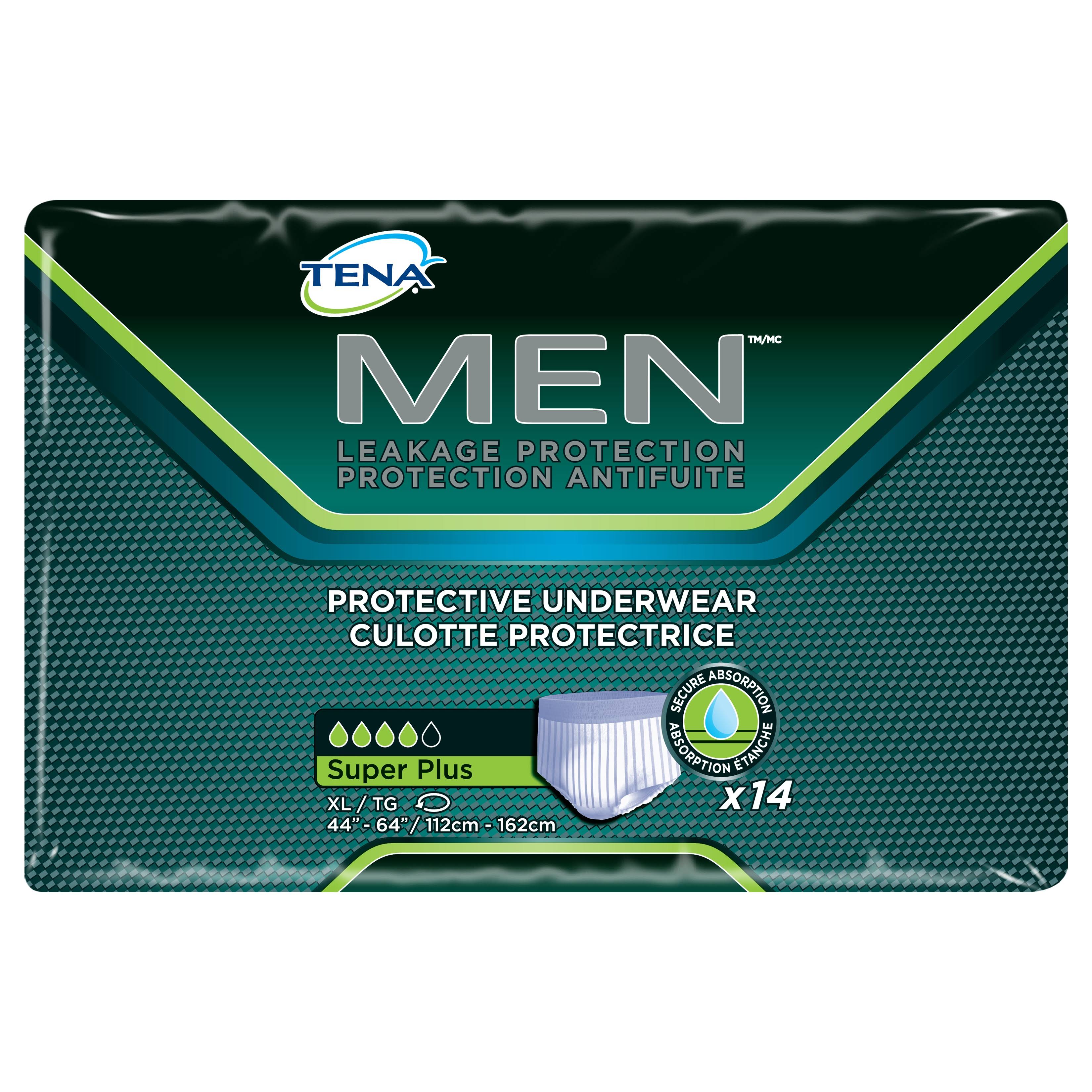 Tena Men Leakage Protection Super Plus Protective Underwear - X-Large, 14 Pack