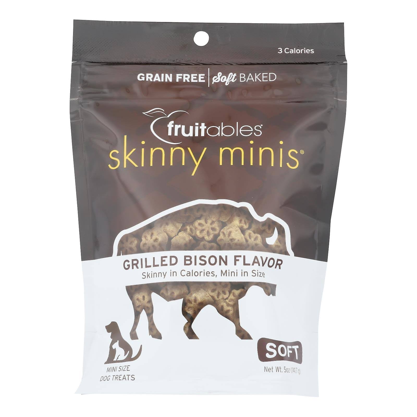Fruitables Skinny Minis Chewy Dog Treats - Grilled Bison Flavor