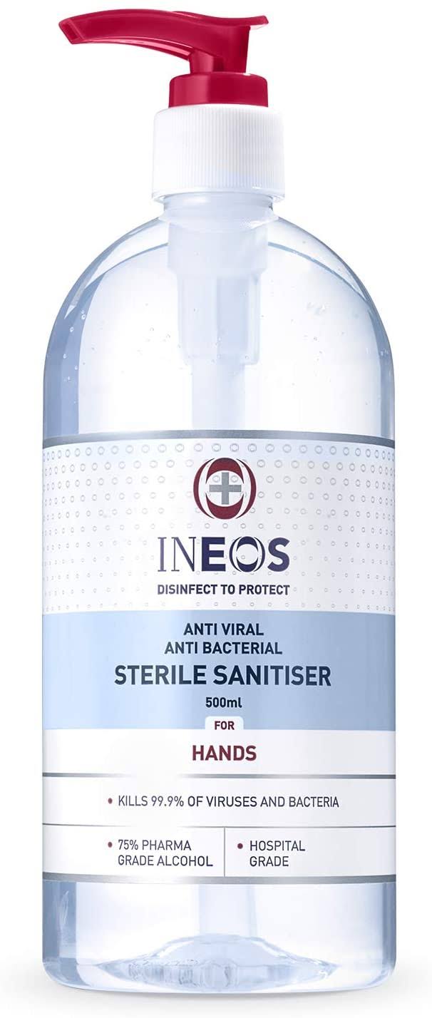 Ineos Anti Viral and Bacterial Sterile Sanitiser, 500ml 500 ml (Pack of 1) Singl