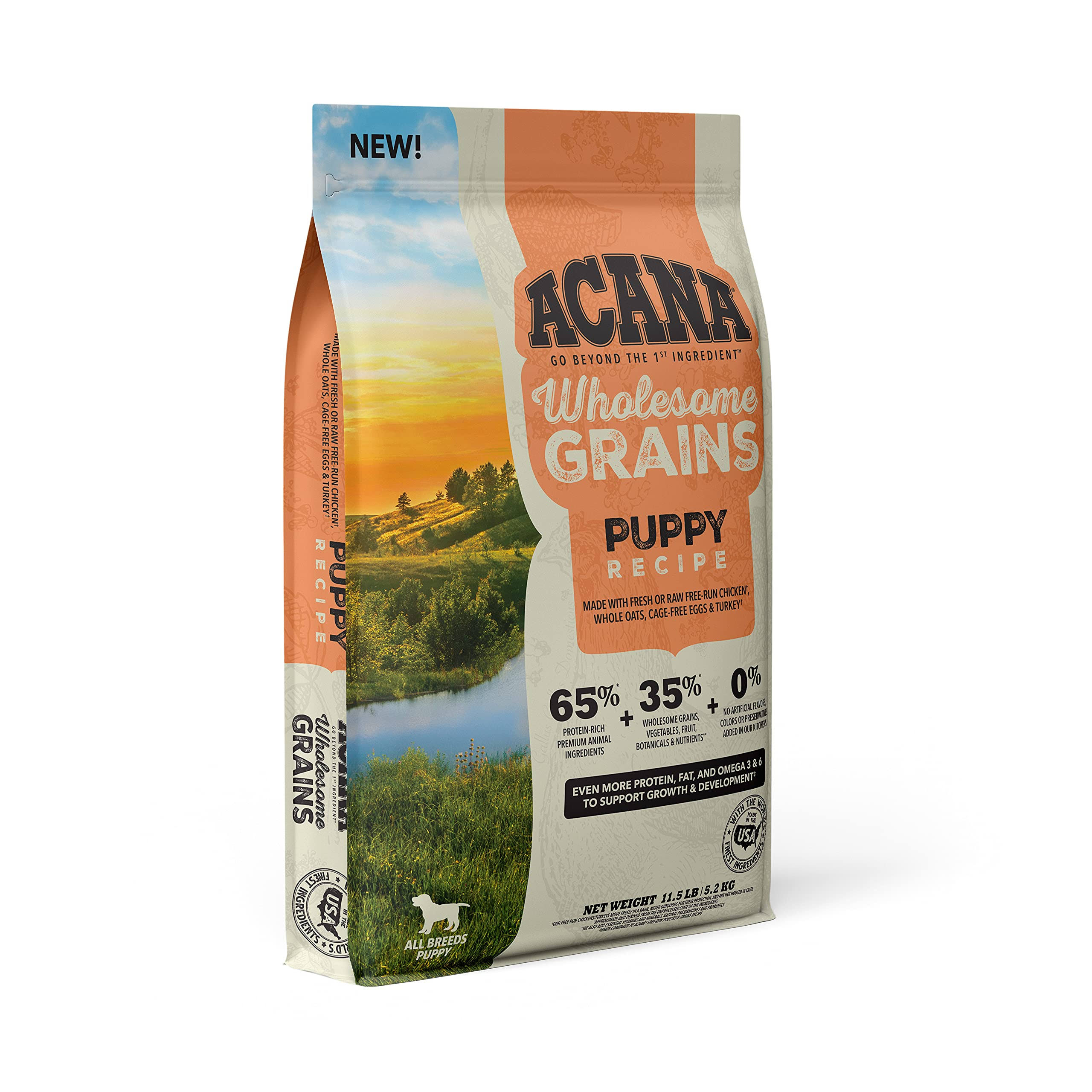 Acana Wholesome Grains Puppy Recipe Dry Dog Food - 11.5 lb. Bag