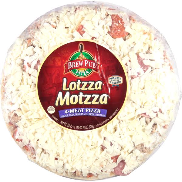 Brew Pub Lotzza Motzza Pizza, 4-Meat, 12 Inch - 28.25 oz