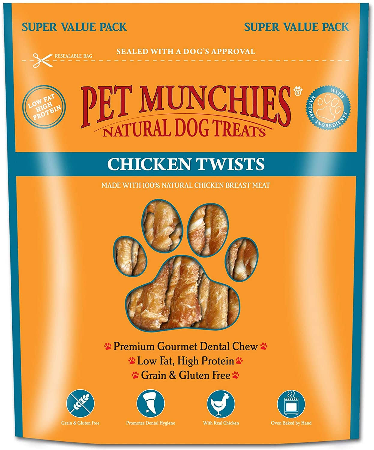 Pet Munchies Chicken Twists, 290g, Pack of 3
