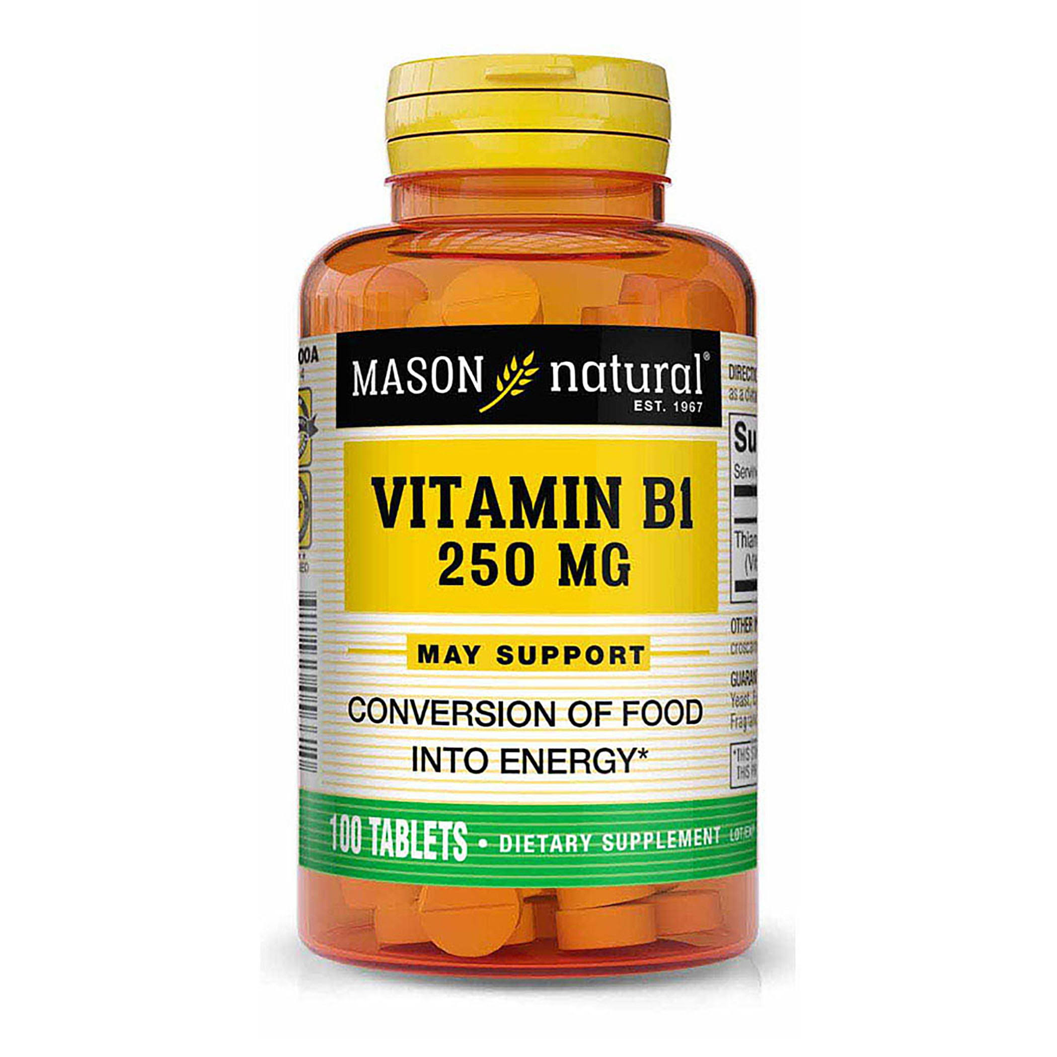 Mason Naturals Vitamin B1 Dietary Supplement - 100 Tablets