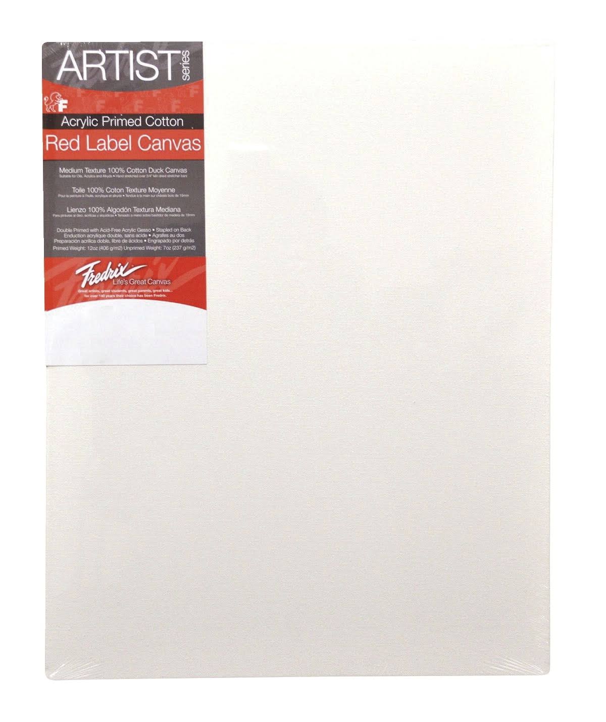 Fredrix Red Label Stretched Canvas - White, 9"x12"