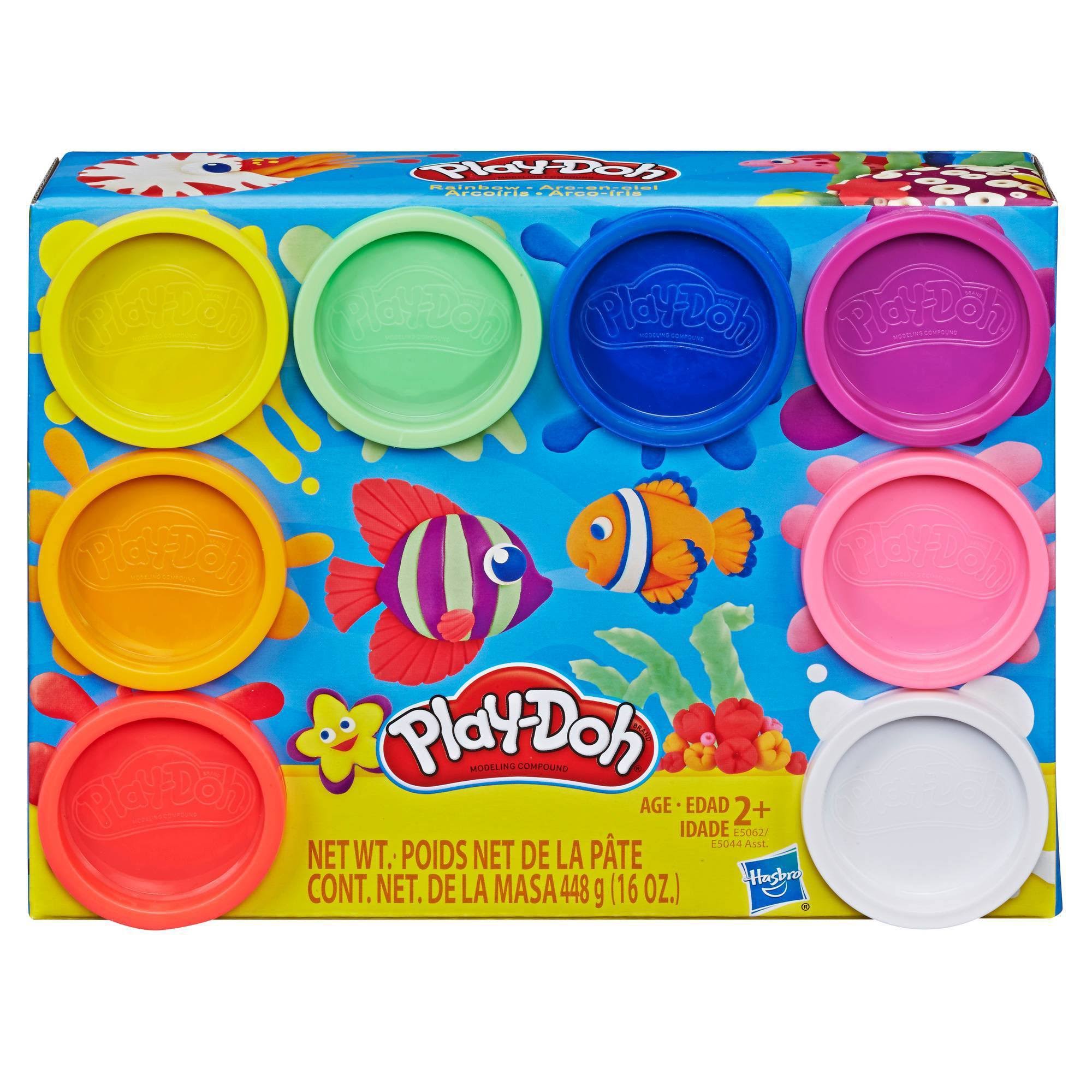 Hasbro Play-doh Rainbow Non-toxic Modeling Compound - 8pk
