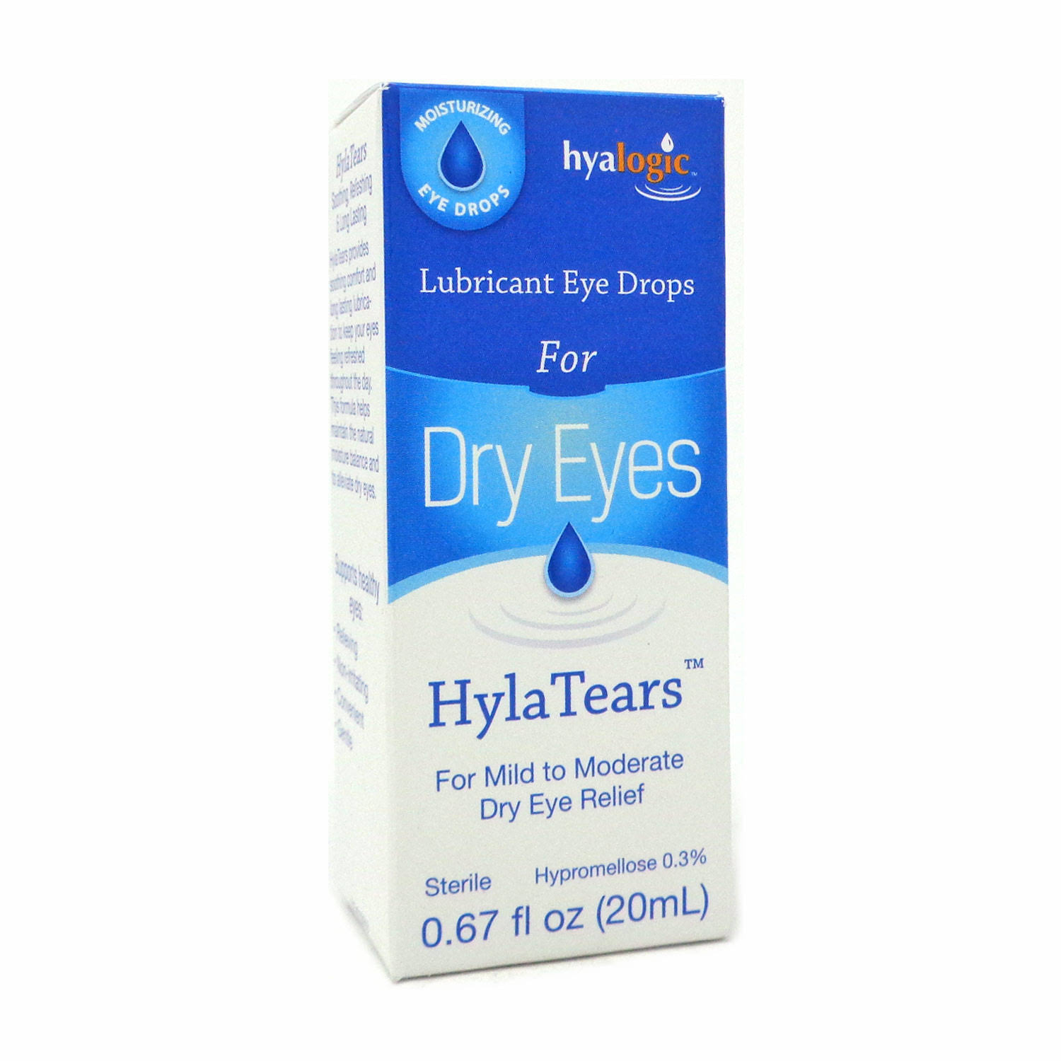 Hyalogic , HylaTears, Lubricant Eye Drops For Dry Eyes, 0.67 FL oz (20 ml)