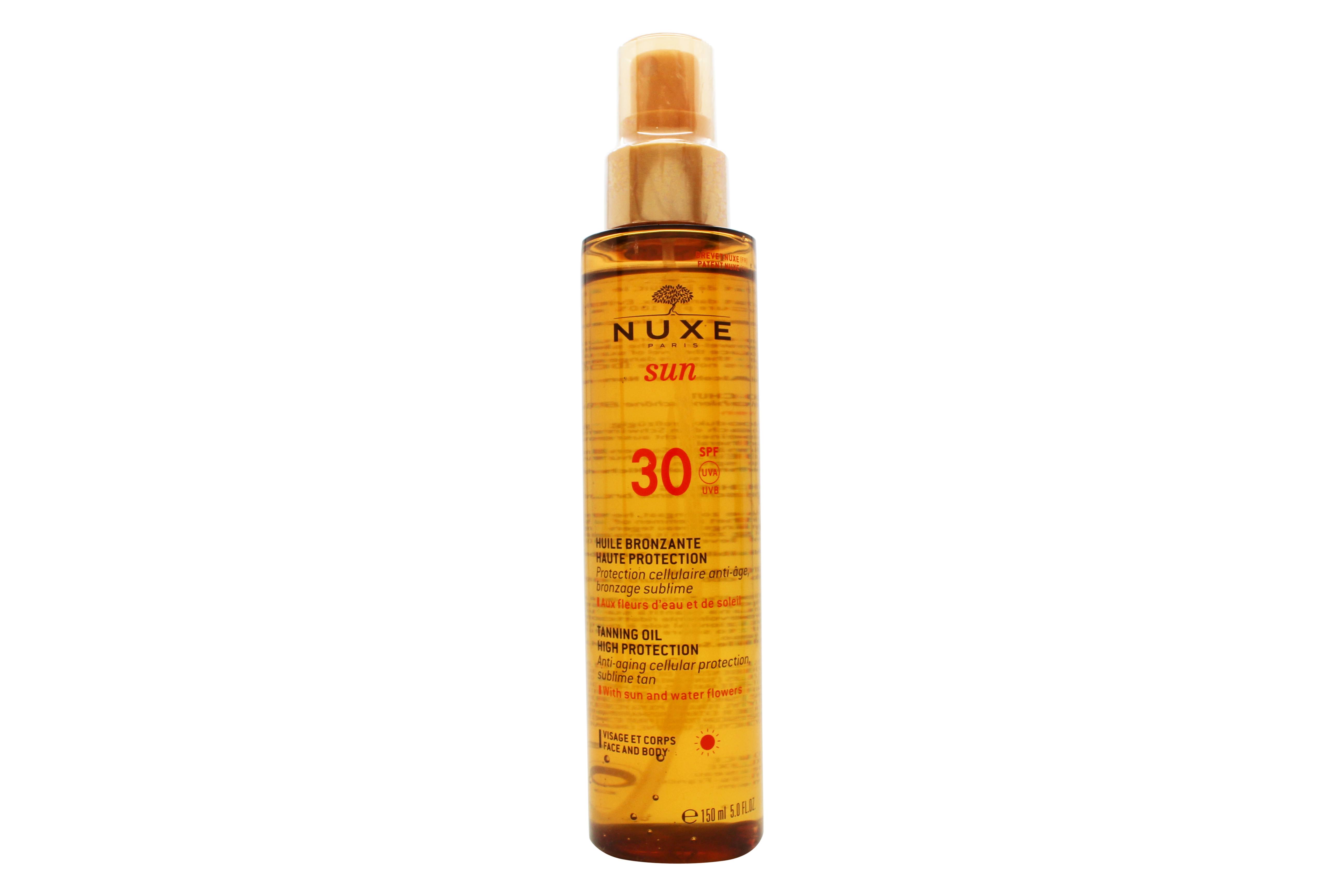 Nuxe Sun Tanning Oil for Face and Body - High Protection, SPF 30, 150ml