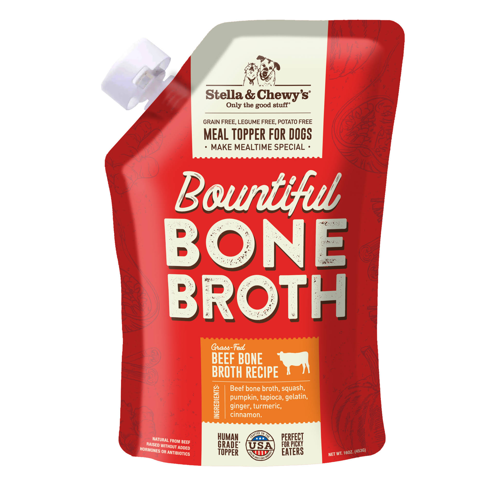 Stella & Chewy's Dog Bountiful Bone Broth Beef, 16-oz