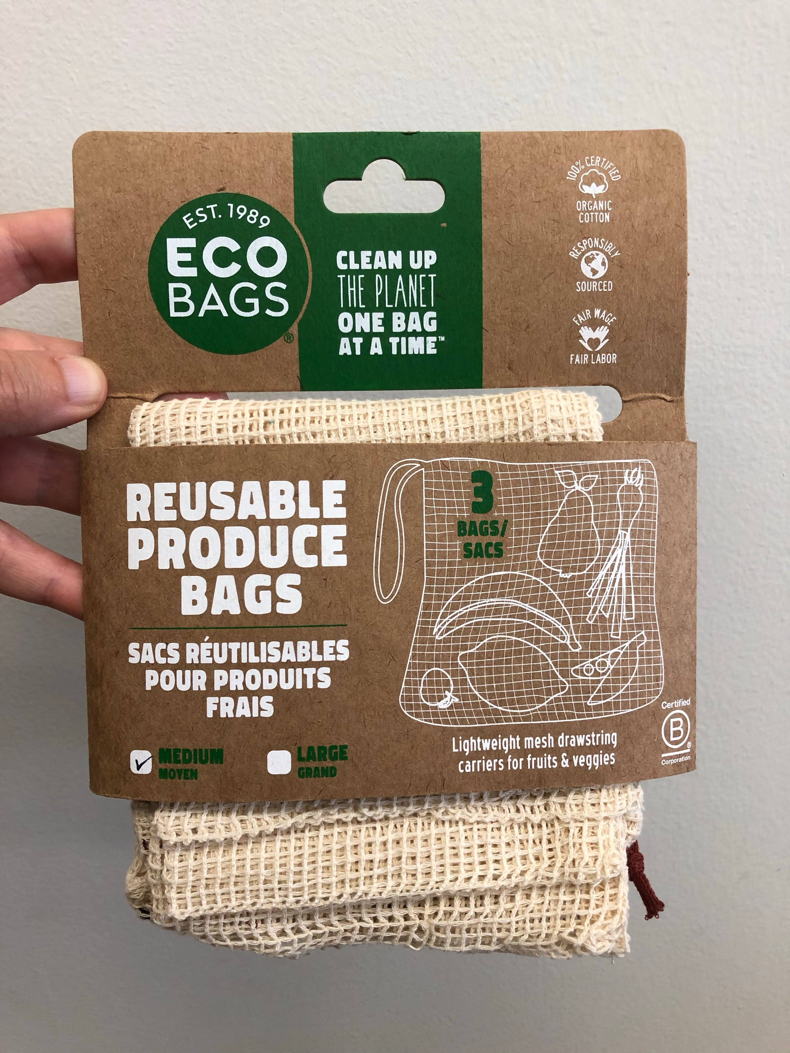 Ecobags Reusable Produce Bags - Set of 3