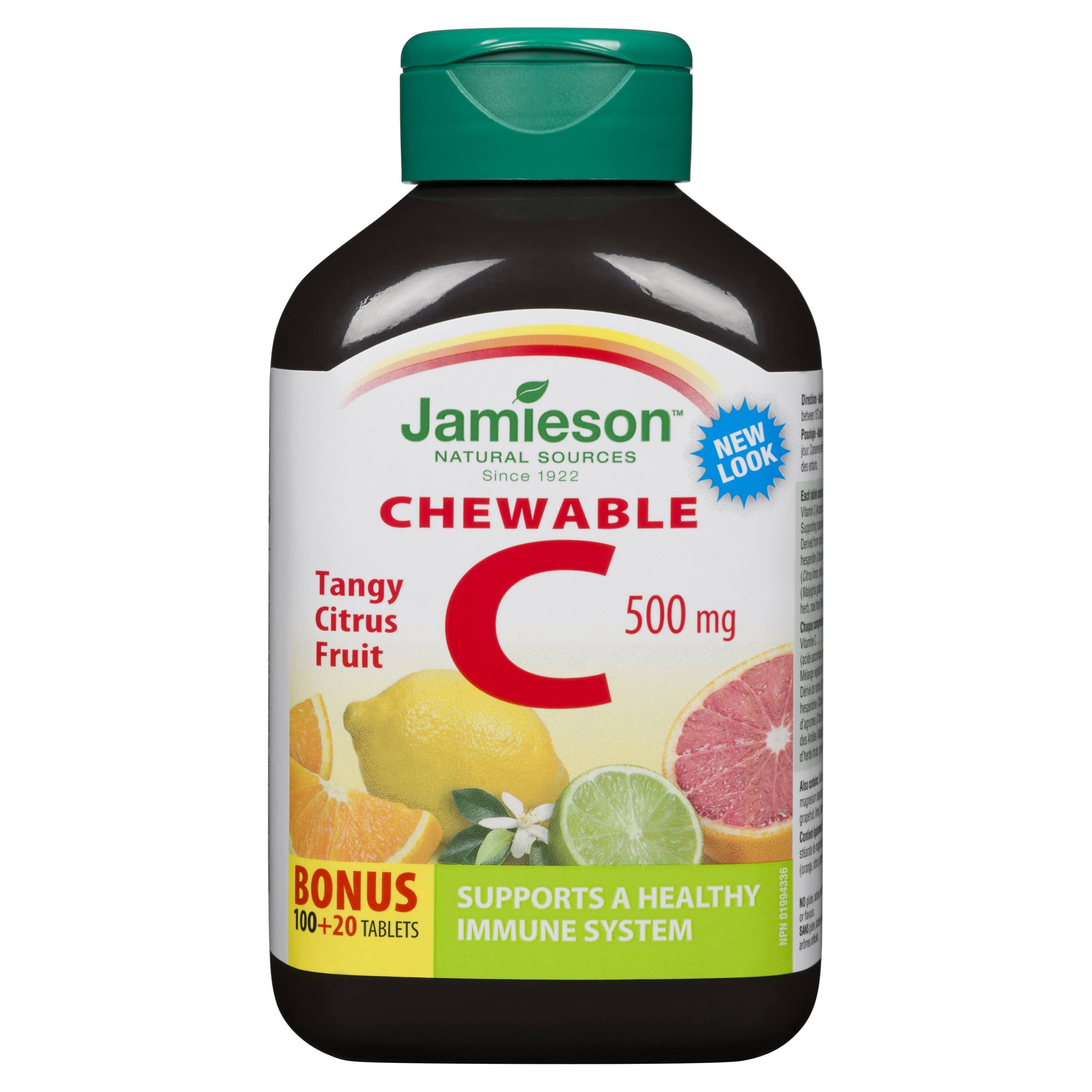 Jamieson Citrus Juice Vitamin C Chewable Tablets - 120ct