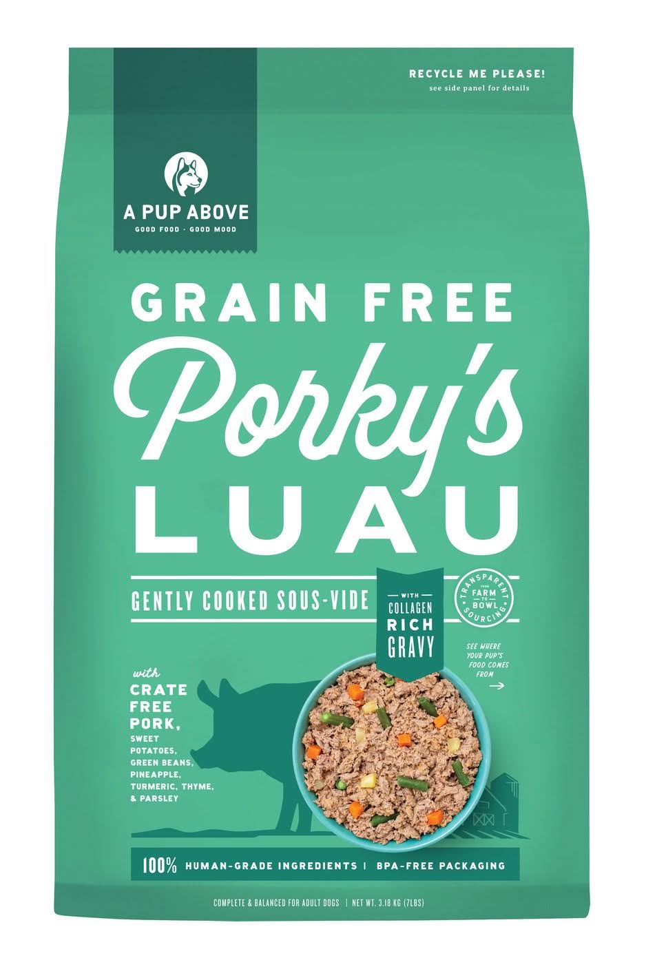 A Pup Above Porky's Luau Gently Cooked 1lb Patty Dog Food