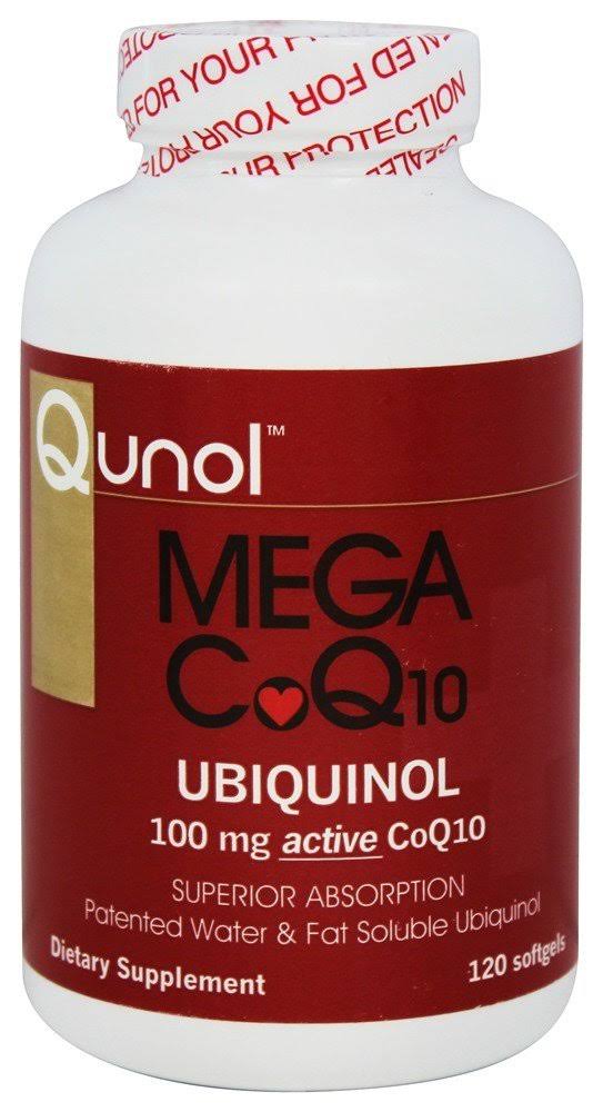 Qunol Mega Coq10 Dietary Supplement - 100mg, 120 Softgels